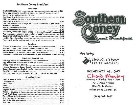 Southern Coney and Breakfast